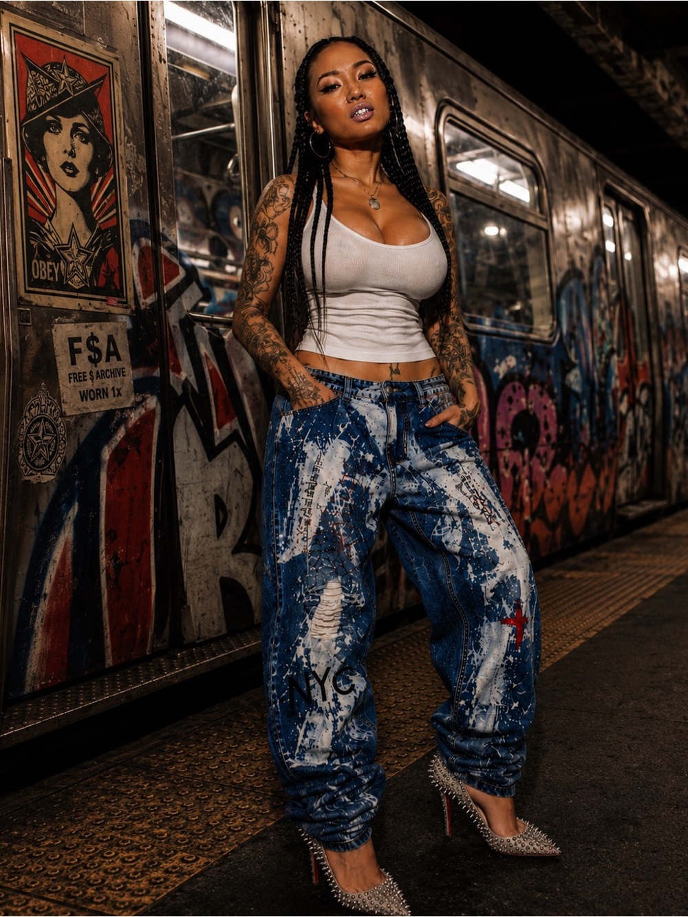 PRPS Distressed Art Denim “Le Sabre Portage” | Archive • FW’21
